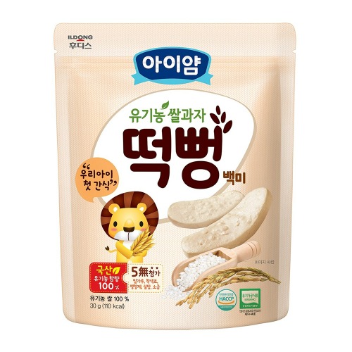 일동 아기밀냠냠유기농쌀과자백미떡뻥30g