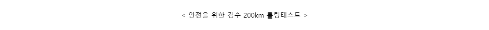 < 안전을 위한 검수 200km 롤링테스트 >