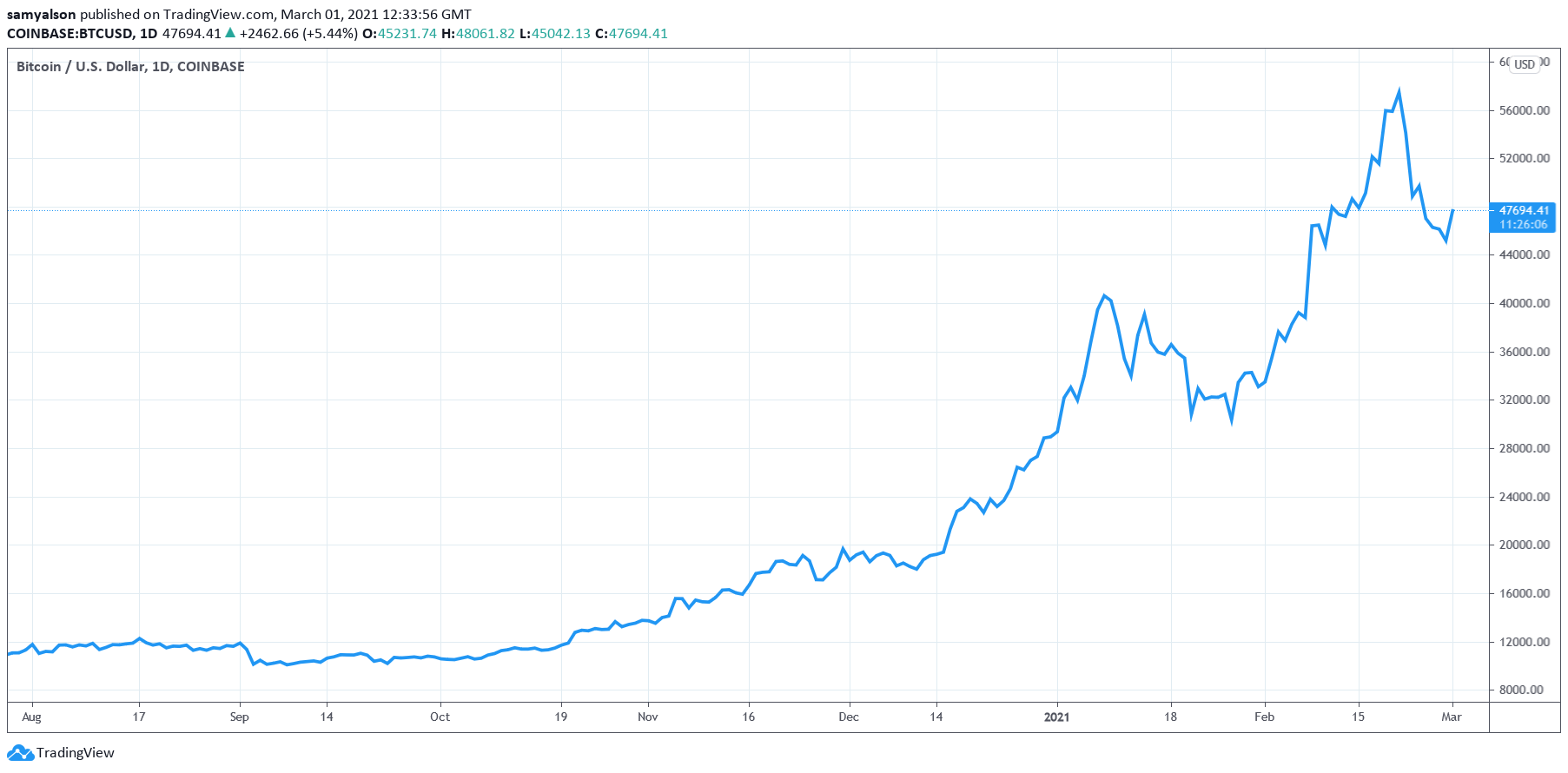 Bitcoin daily chart