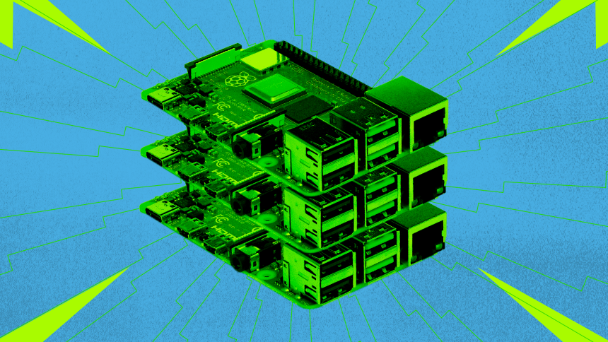 Picture of stacked bitcoin lightning nodes