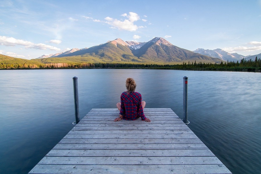 volatility, a woman in a calm setting