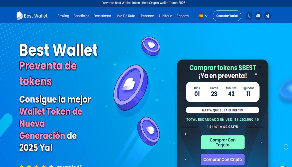 La billetera Web3 de última generación para la "capital de las criptomonedas" Best Wallet, recauda 8 millones de dólares en preventa