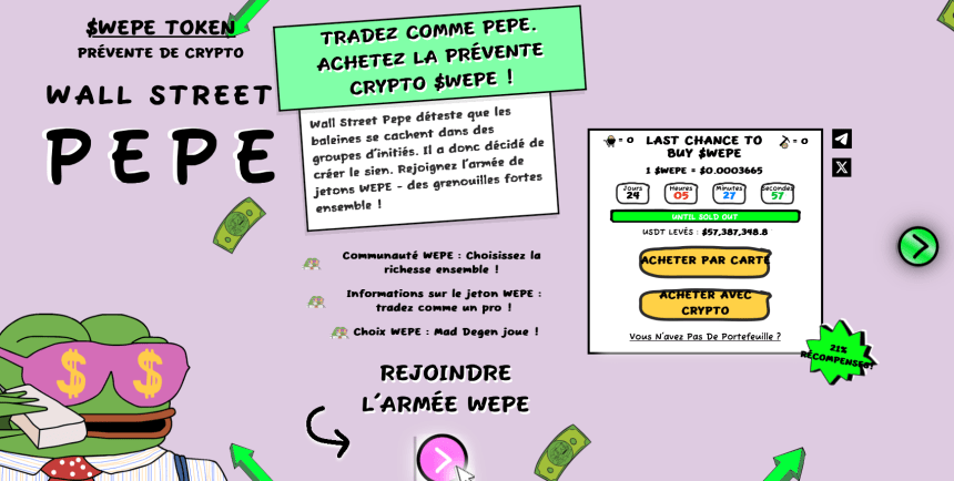 Prévente de $WEPE