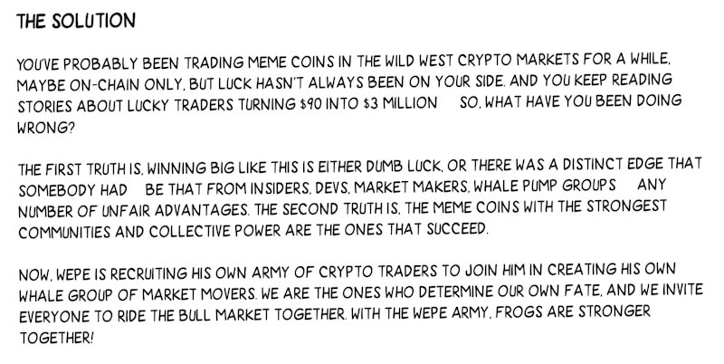 Wall Street Pepe meme coin whitepaper