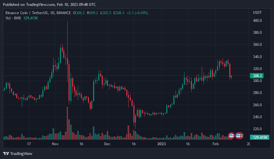 BNB Price on February 10