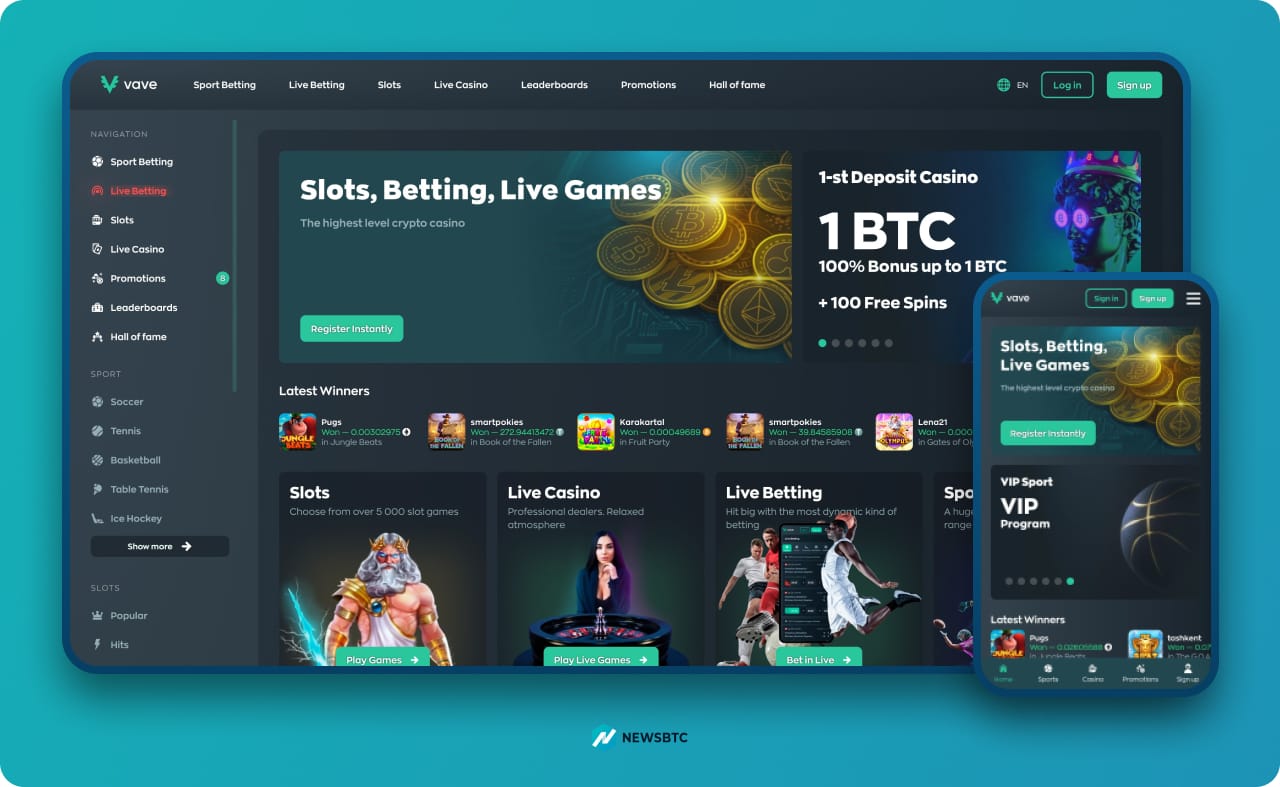 Vave Bitcoin blackjack site