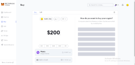 Comprar MATIC Metamask