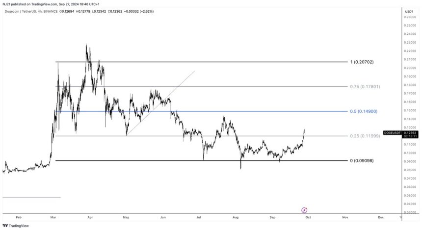 Dogecoin price targets for potential rally.