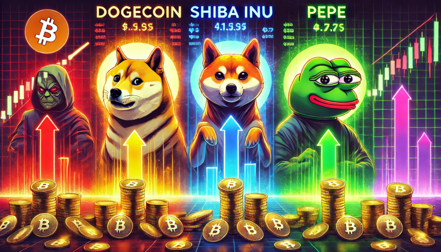 Dogecoin, Shiba Inu, Pepe