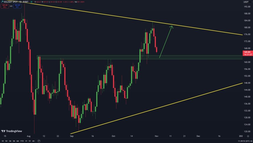 Solana facing a small correction before a move to $180 